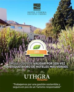 Hotel UTHGRA Los Cocos valioda por 2da. vez la etiqueta Oro de Hoteles Más Verdes