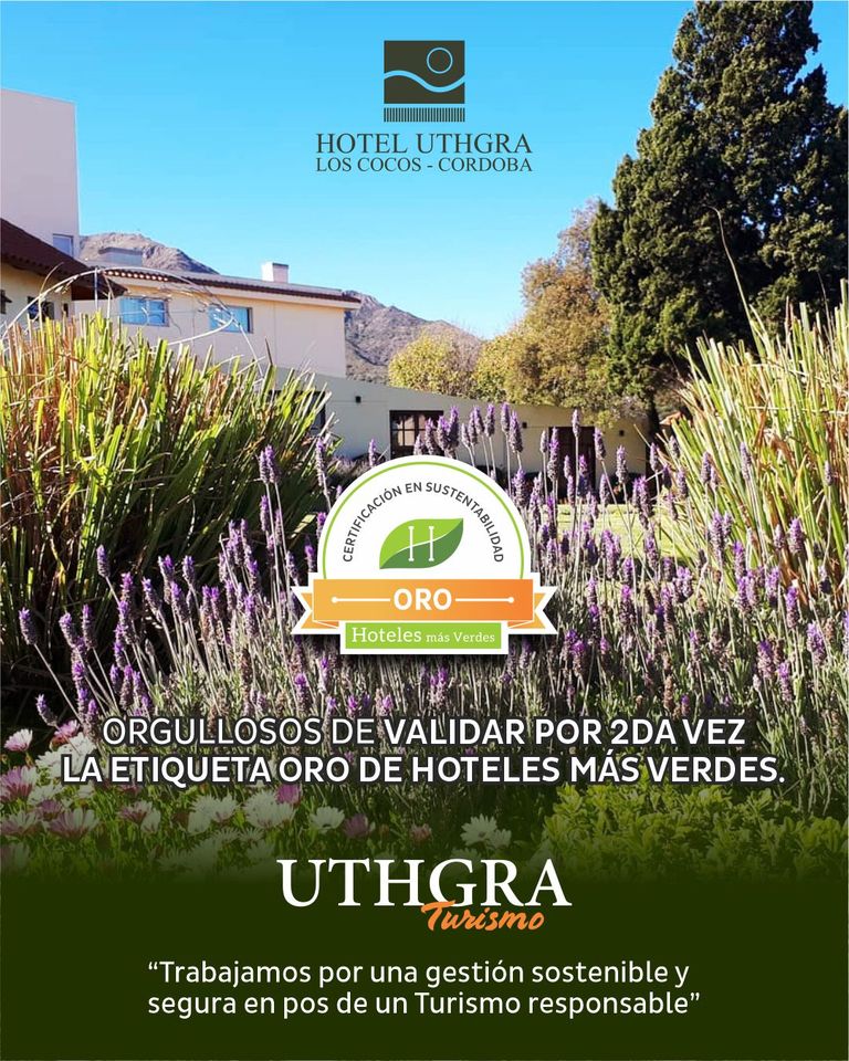 Hotel UTHGRA Los Cocos valioda por 2da. vez la etiqueta Oro de Hoteles Más Verdes